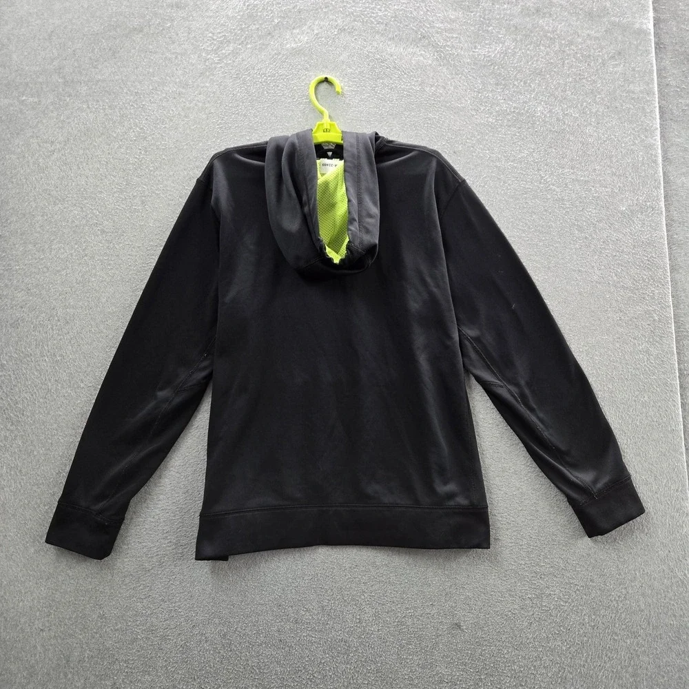 Nike‎ Men Hoodie L Black Graphic Fleece THERMA-FIT Activewear Long Sleeve